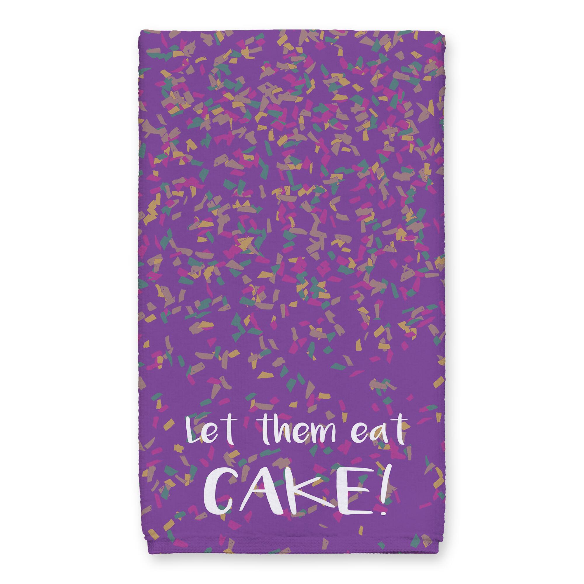 Let Them Eat Cake Mardi Gras Tea Towel Set